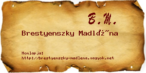 Brestyenszky Madléna névjegykártya